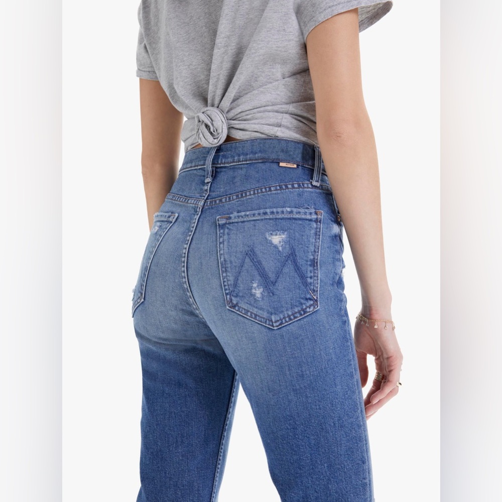 MOTHER Denim High Waisted Rider Ankle in Far Beyond the Sky - Picture 2 of 2
